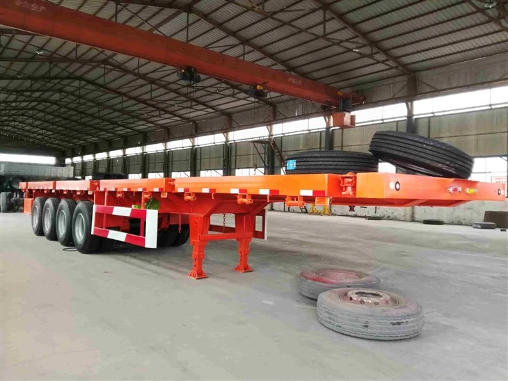 Best Price Hot Salling 3 Axle Flatbed Truck Semi Trailer For Sale
